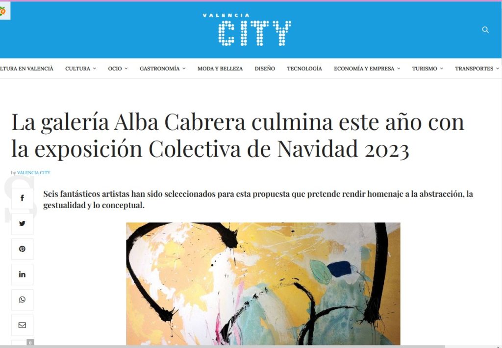 exposición colectiva navidad 2023 valencia city alba cabrera