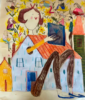 HAPPY-HOUSE-WITH-BOOKS.-2026-MIXTA-SOBRE-LIENZO-70-X-60-CM-85x100 HAPPY HOUSE WITH BOOKS. 2026, MIXTA SOBRE LIENZO, 70 X 60 CM